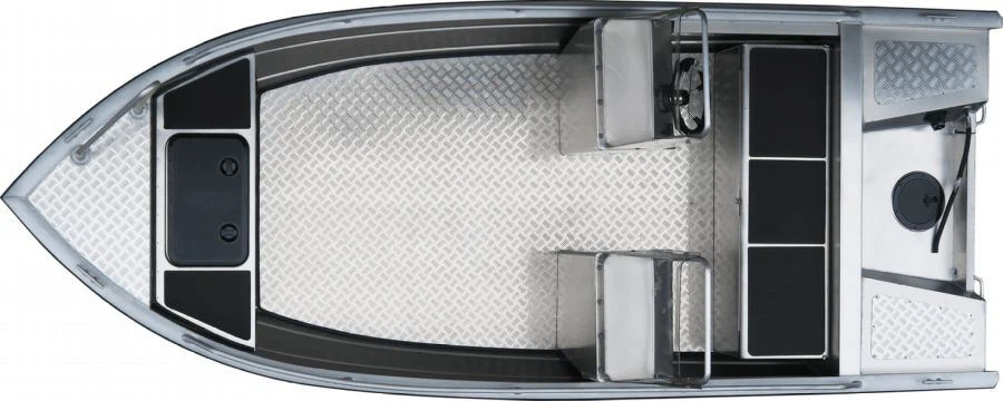 15 ft Aluminum V Hull Dual Console Fishing Boat layout