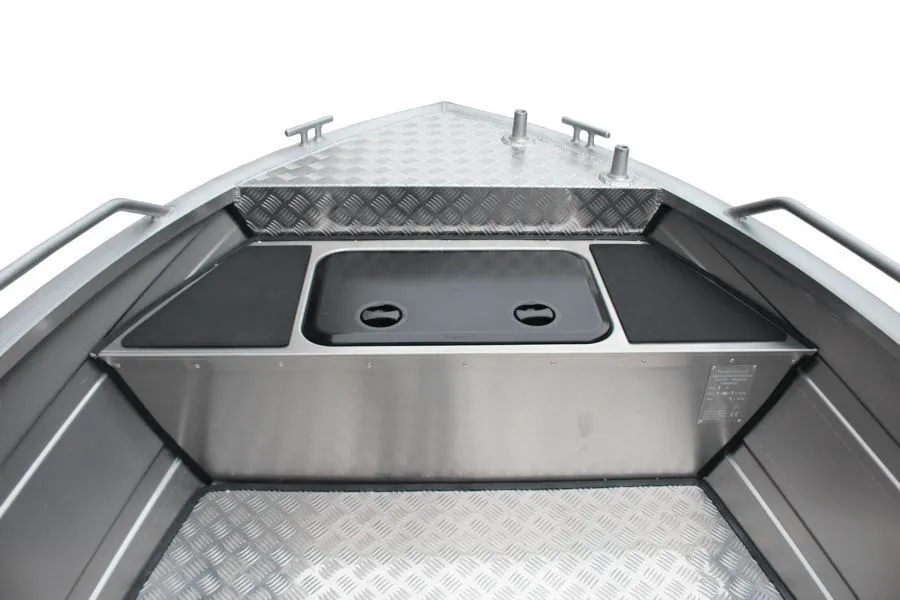 15 ft Aluminum V Hull Dual Console Fishing Boat Bow Head Storage