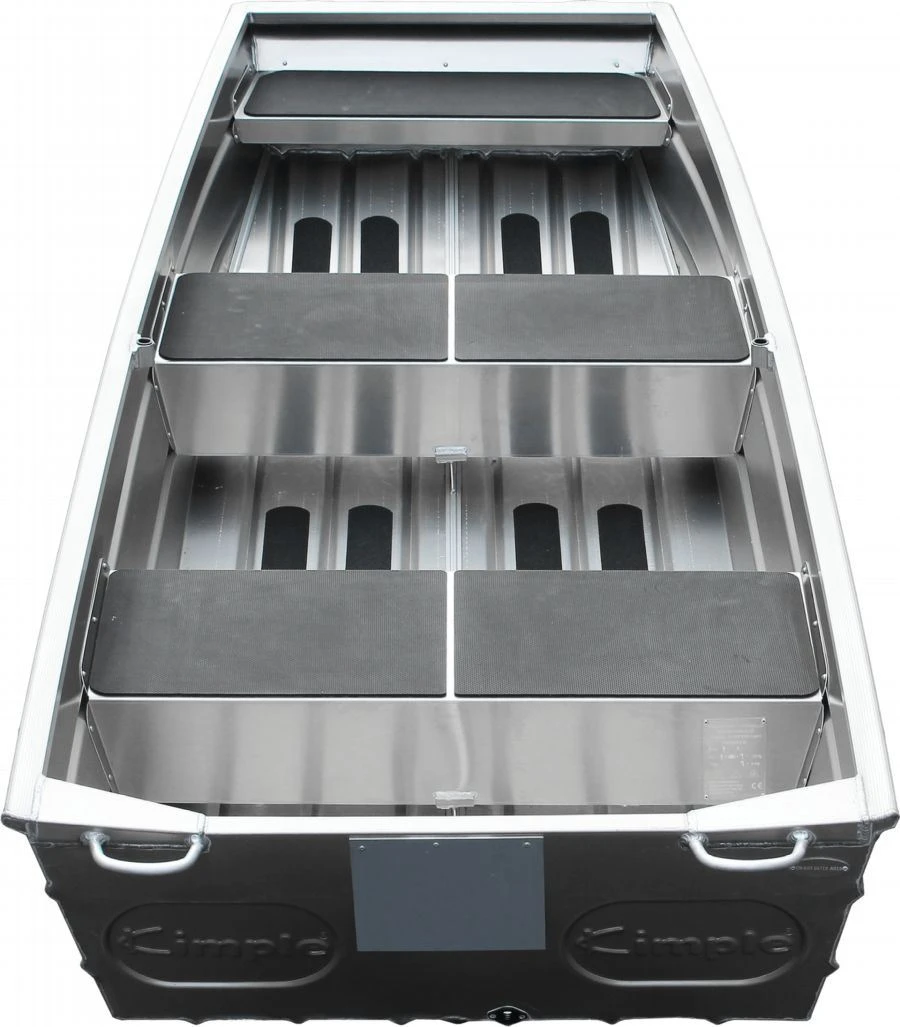 10 ft Aluminum Flat Bottomed Boat back view
