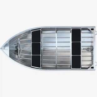 11 fot aluminium roddbåt med bred balk