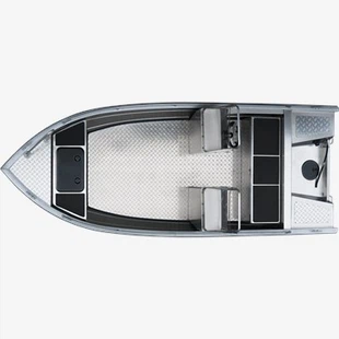 15 fot aluminium V-skrov med dubbla konsoler fiskebåt
